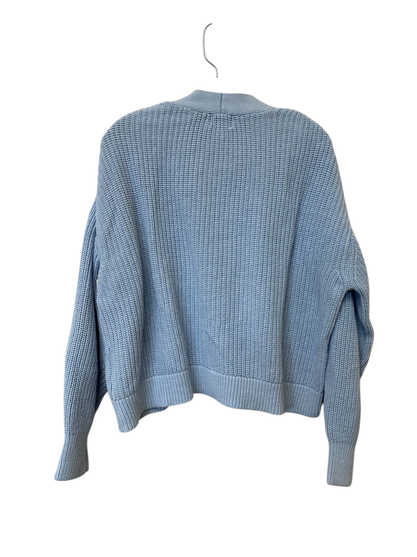 Sweater Cardigan By H&m In Blue, Size: L