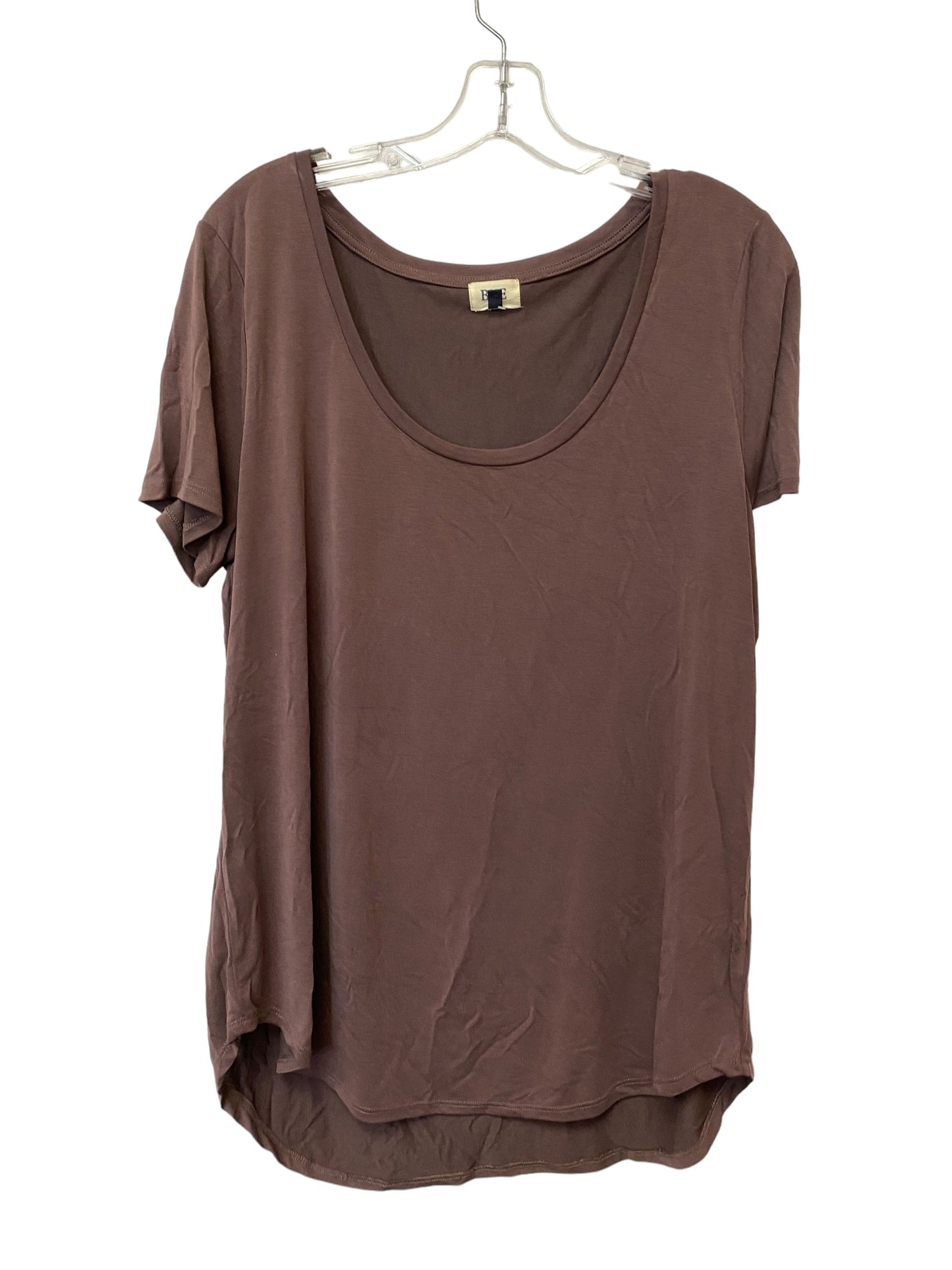 Brown Top Short Sleeve Basic Bke, Size Xl