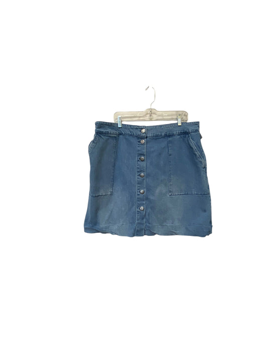 Skirt Mini & Short By Ava & Viv In Blue Denim, Size: 1x