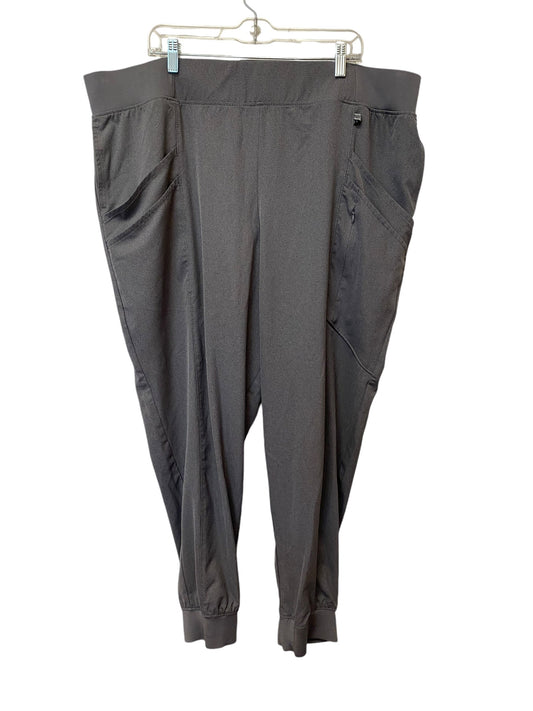 Athletic Pants By Cuddl Duds In Grey, Size: 3x