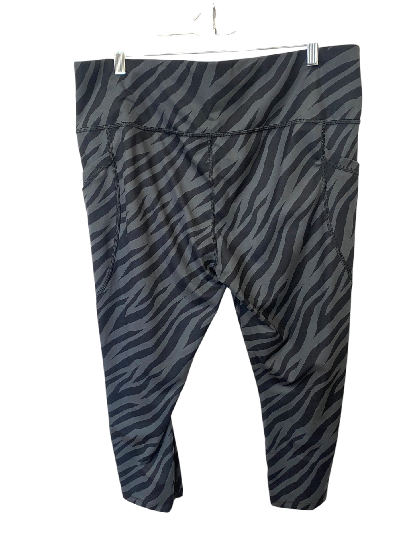 Athletic Leggings By Avia In Grey, Size: 3x