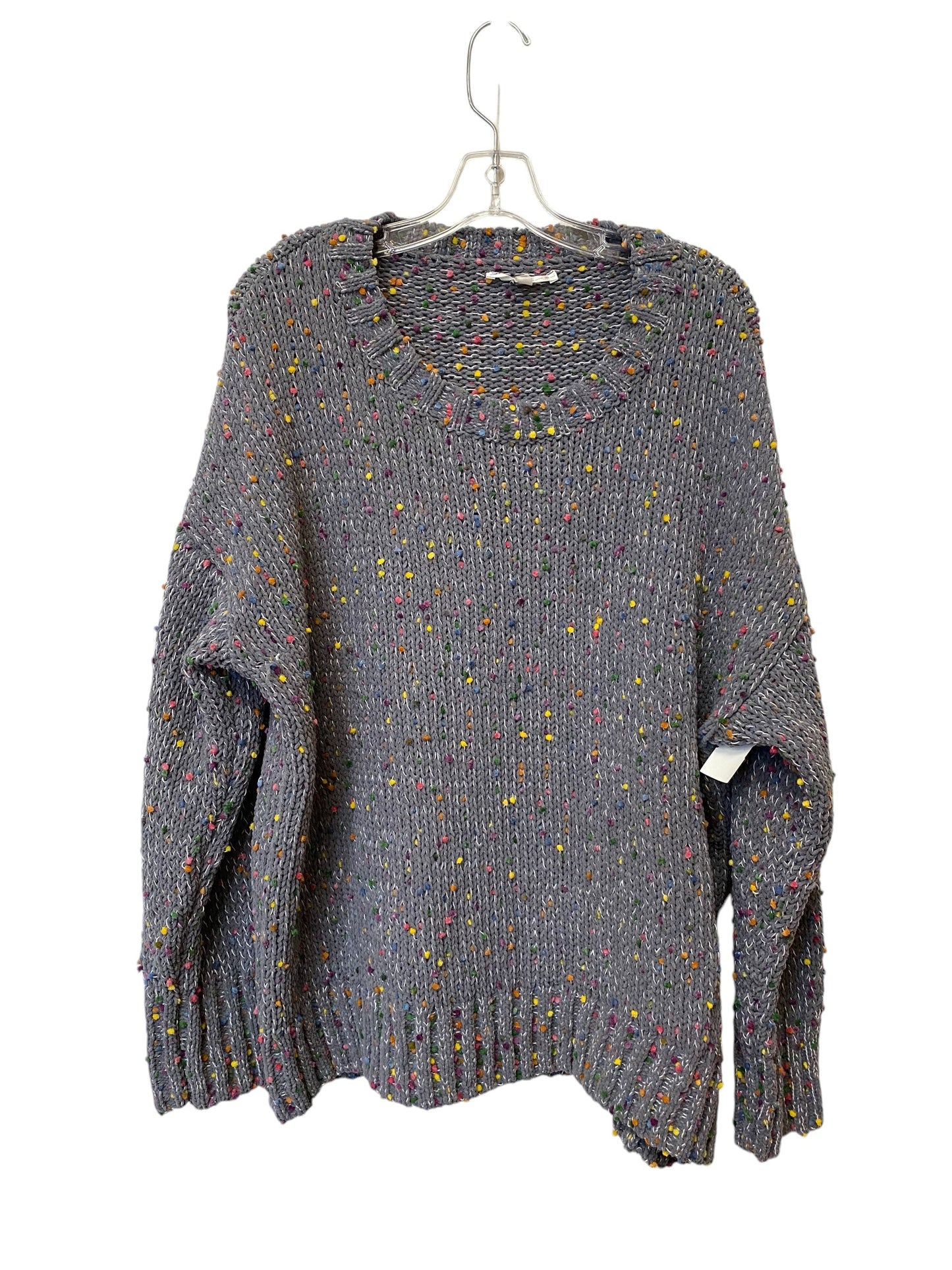 Sweater By Seven 7 In Grey, Size: Xxl