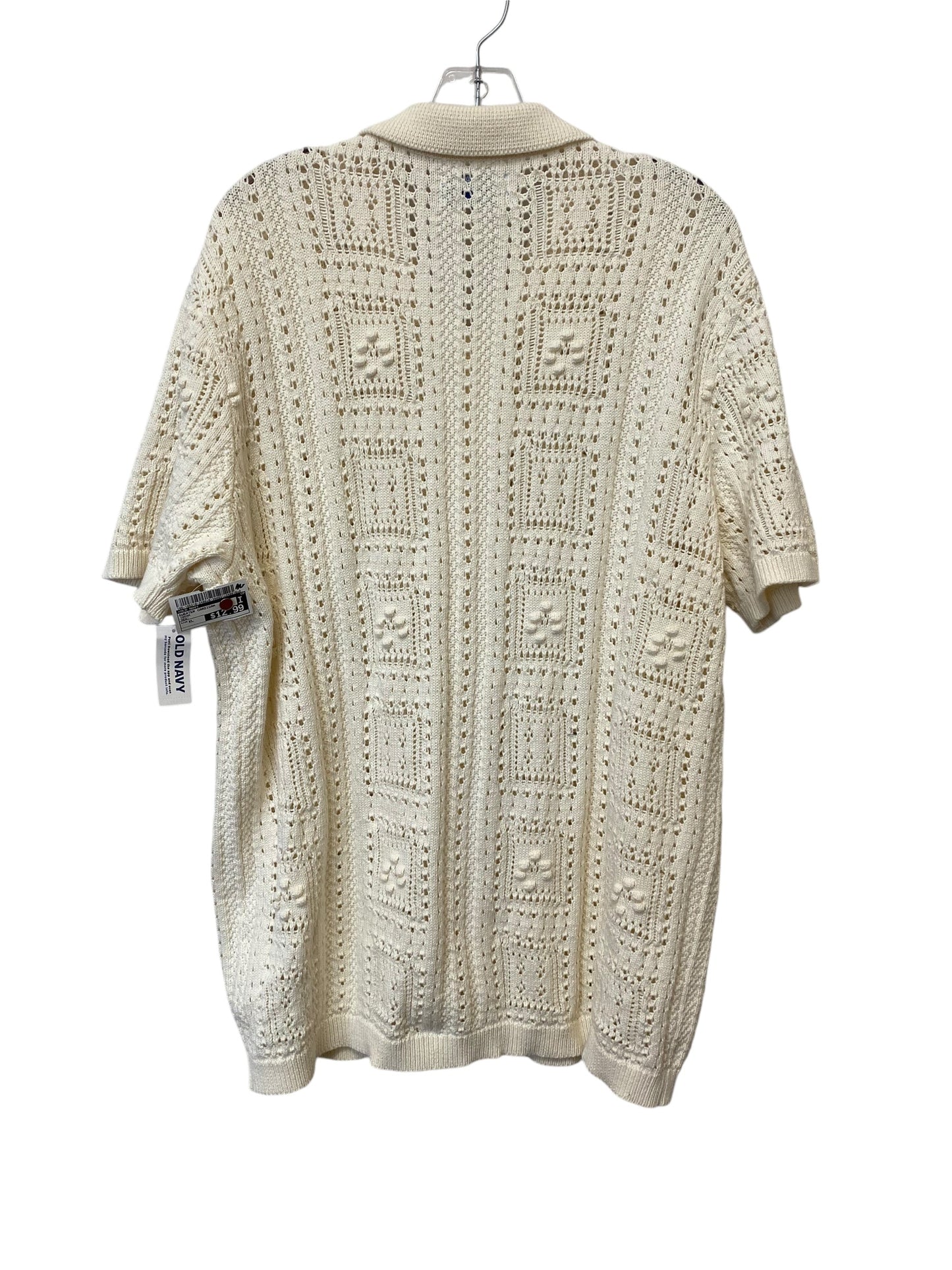 Sweater Cardigan By Old Navy In Cream, Size: Xl