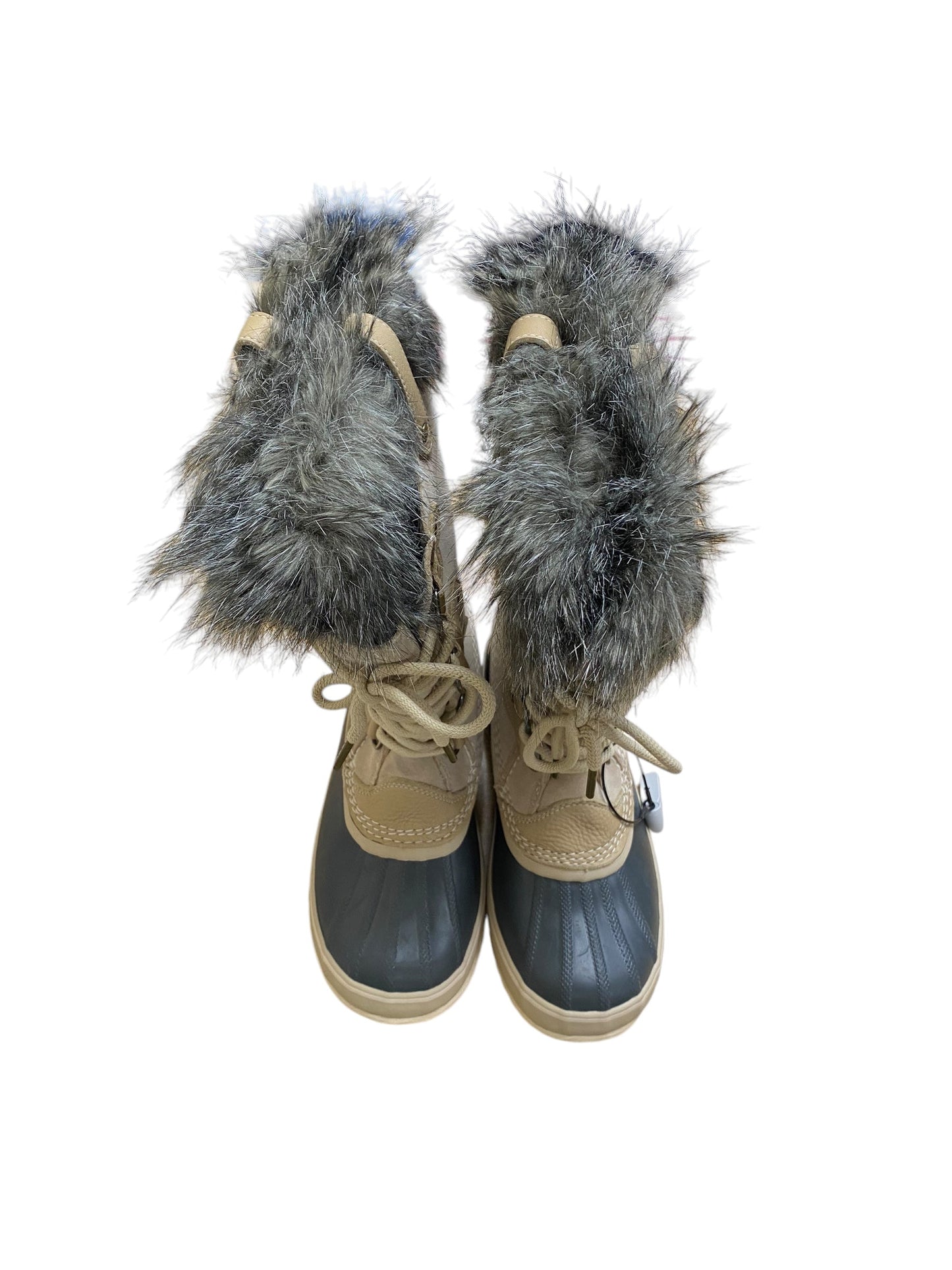 Boots Snow By Sorel In Grey & Tan, Size: 9