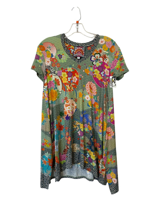 Top Short Sleeve By Johnny Was In Multi-colored, Size: Xs