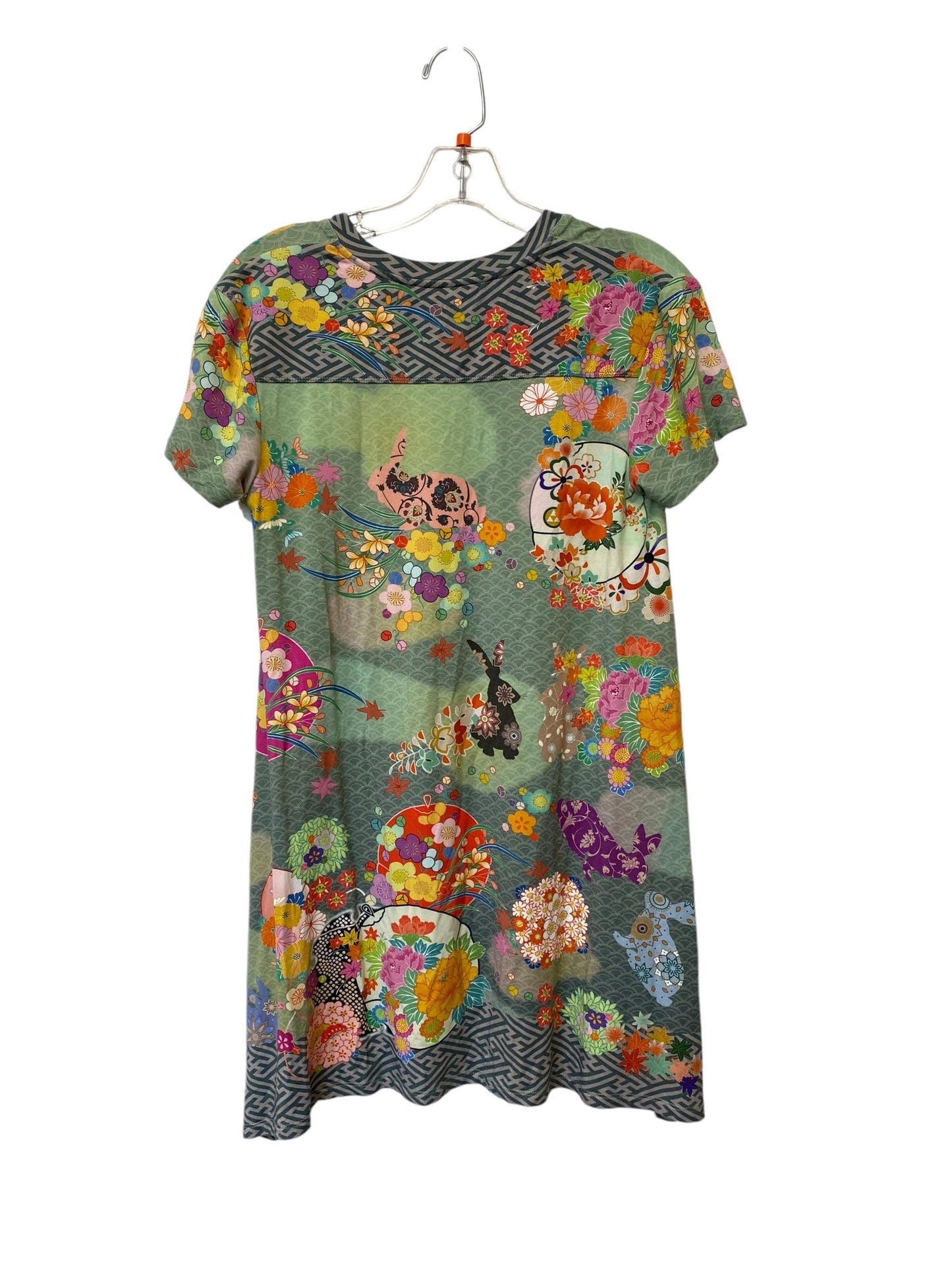 Top Short Sleeve By Johnny Was In Multi-colored, Size: Xs