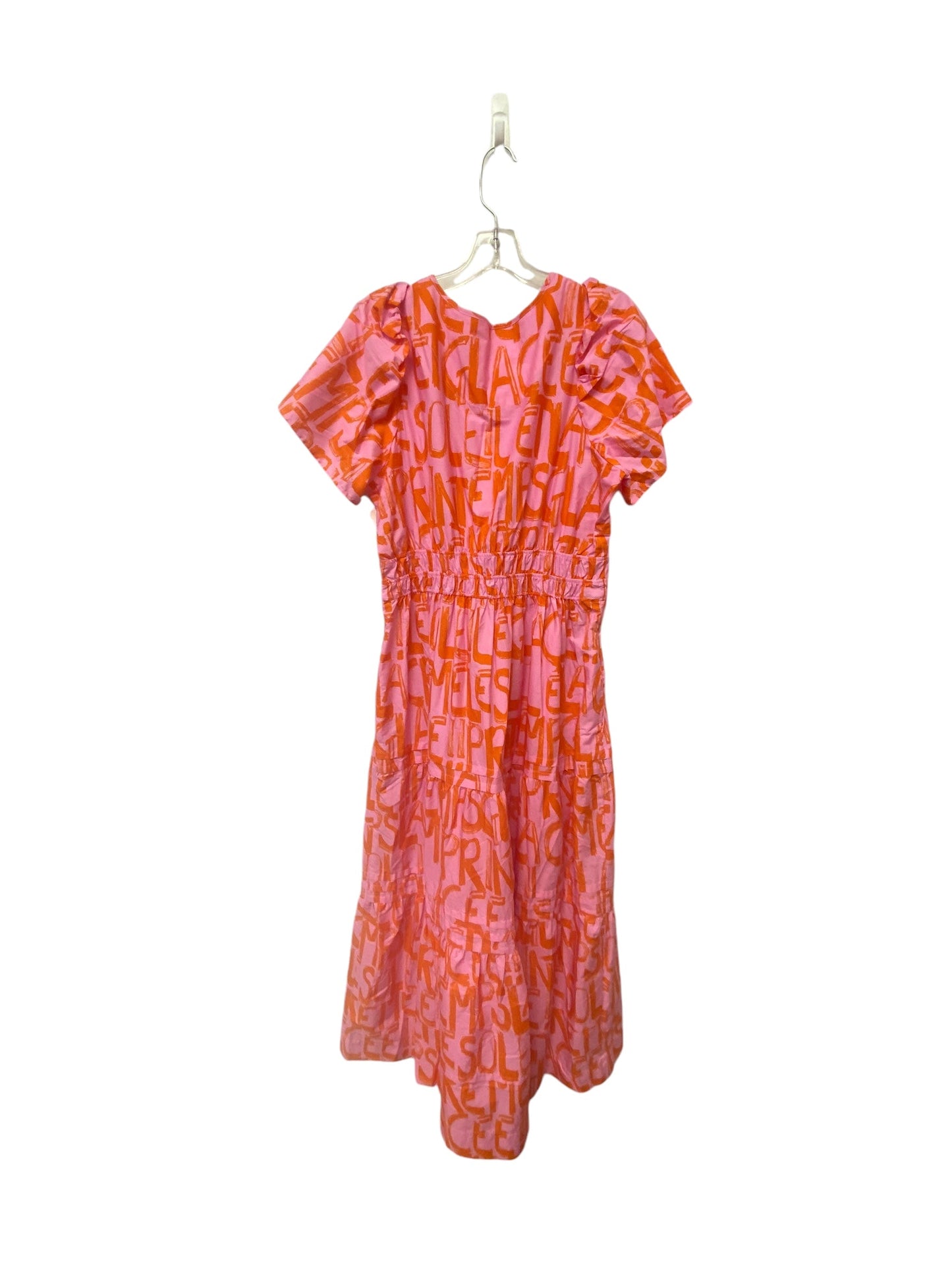 Dress Casual Maxi By Anthropologie In Orange & Pink, Size: L