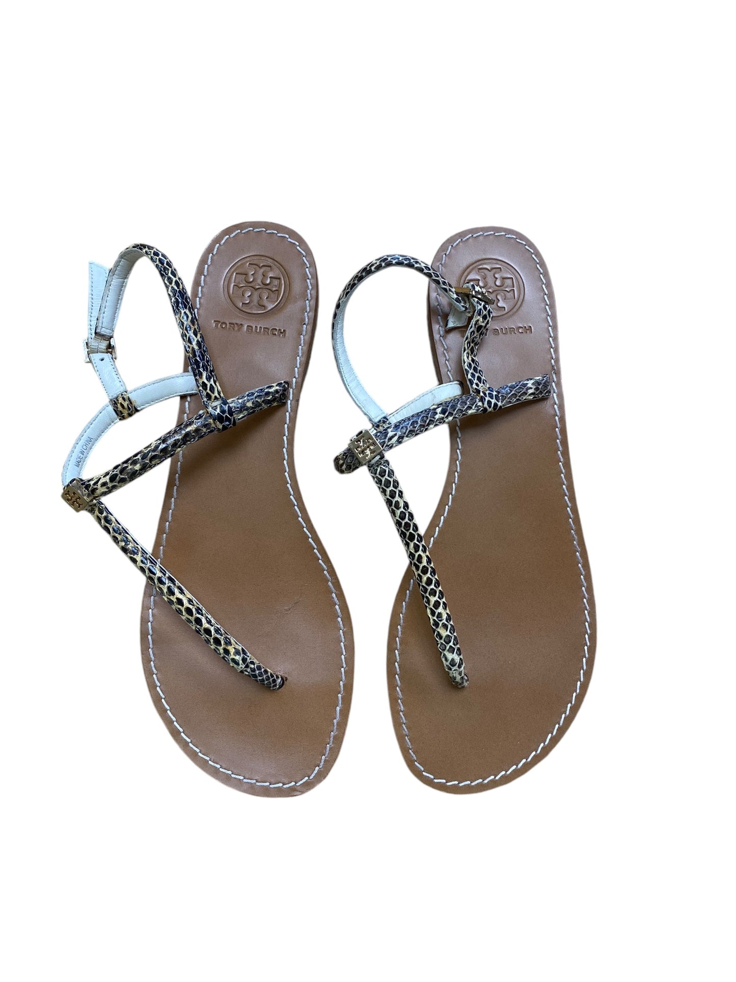 Sandals Flip Flops By Tory Burch In Brown, Size: 9