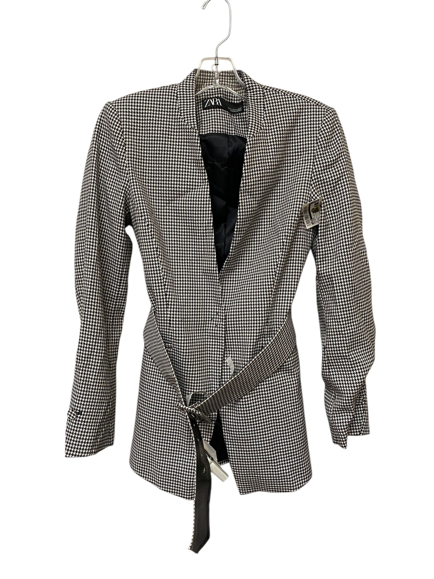 Blazer By Zara In Black & White, Size: M