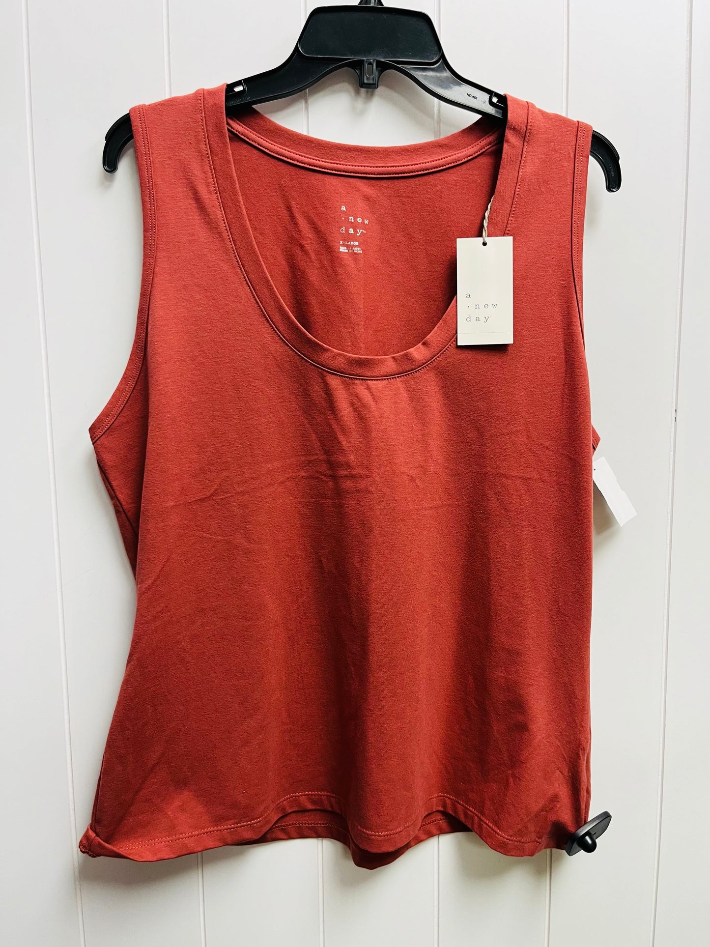 Orange Top Sleeveless Basic A New Day, Size Xl