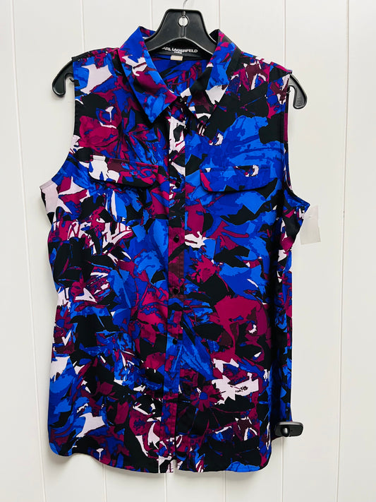 Purple Top Sleeveless Karl Lagerfeld, Size M