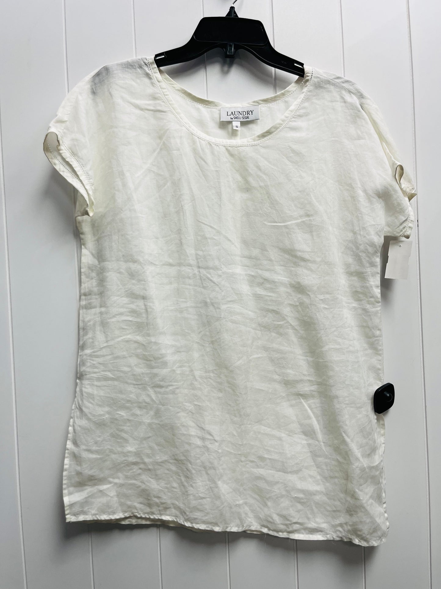 Top Short Sleeve By Laundry In White, Size: S