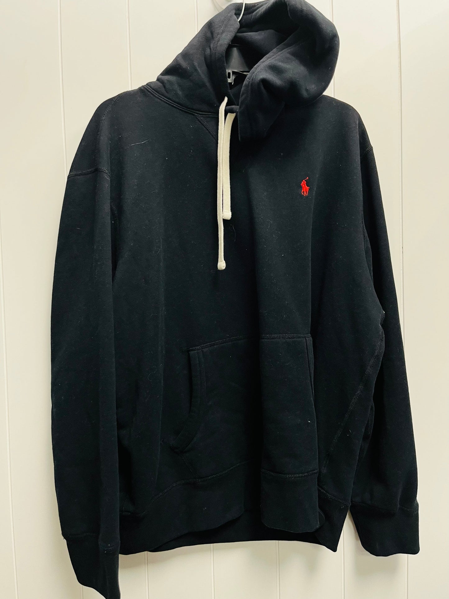 Sweatshirt Hoodie By Polo Ralph Lauren In Black, Size: Xl