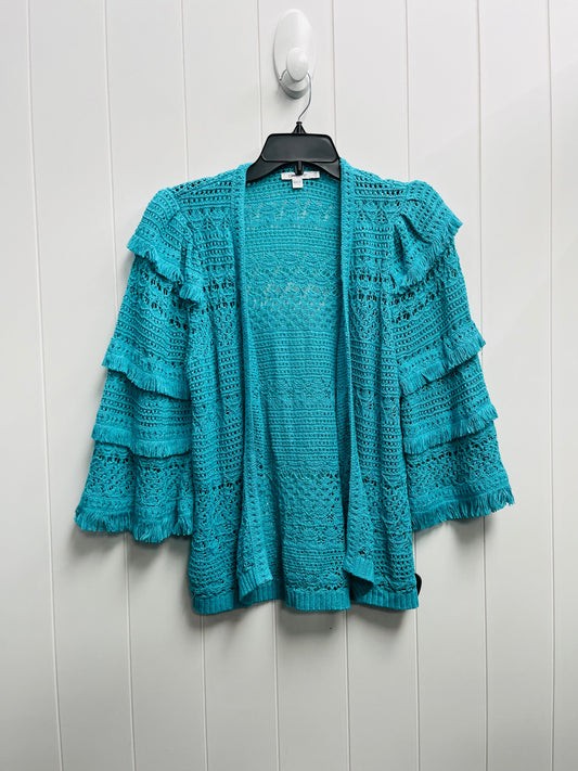 Sweater Cardigan By Chicos In Teal, Size: S