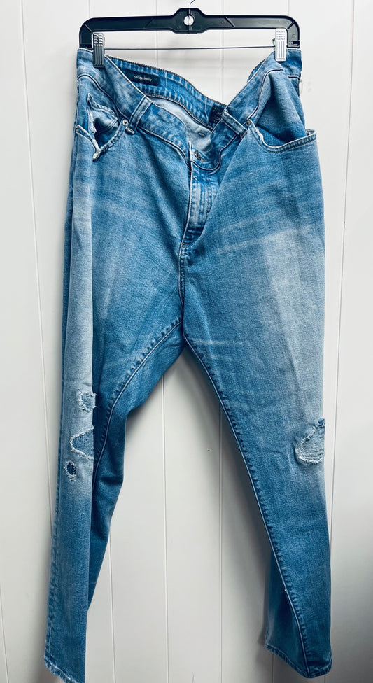 Jeans Skinny By Lucky Brand In Blue Denim, Size: 22