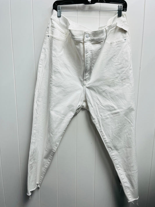 Jeans Skinny By Express In White, Size: 18