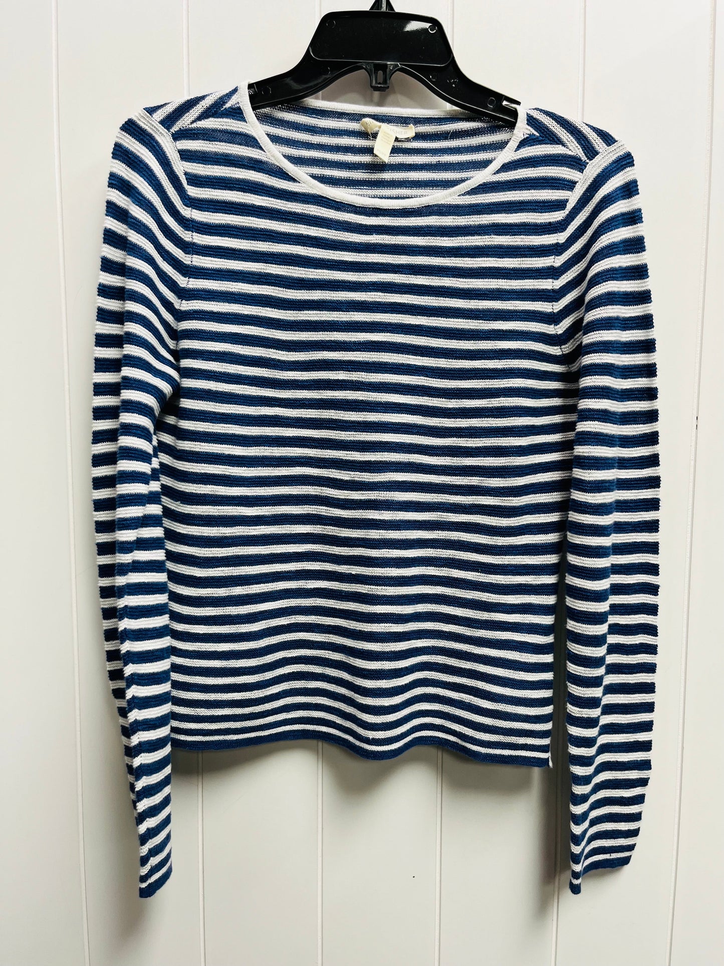 Sweater By Eileen Fisher In Blue & White, Size: S