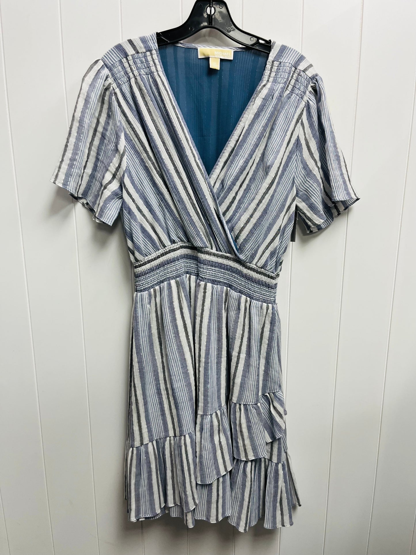 Dress Casual Short By Michael By Michael Kors In Blue & White, Size: 1x