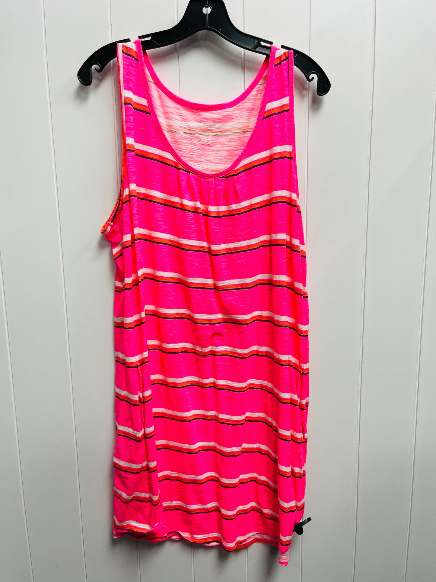 Dress Casual Short By Lands End In Orange & Pink, Size: Xl