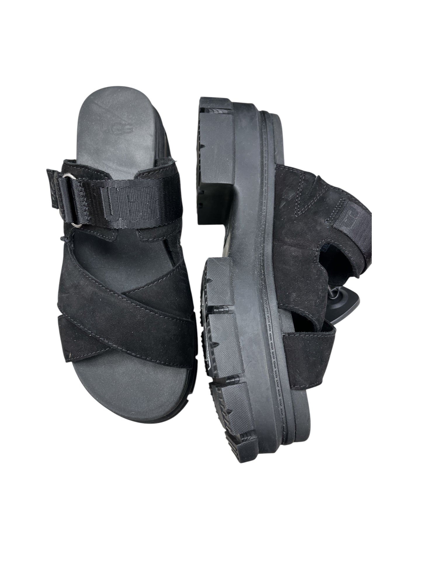 Sandals Designer By Ugg In Black, Size: 9