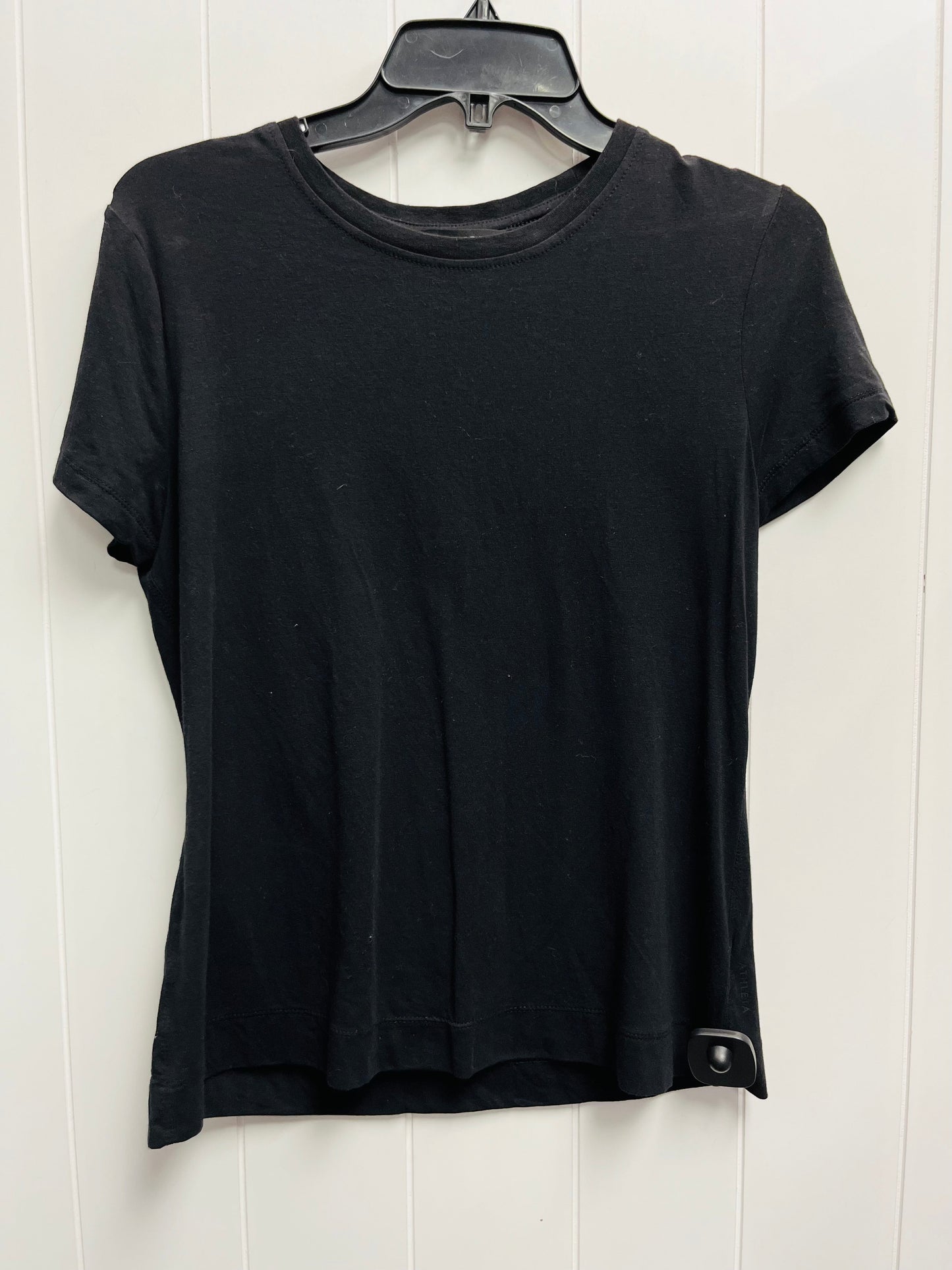 Athletic Top Short Sleeve By Athleta In Black, Size: S