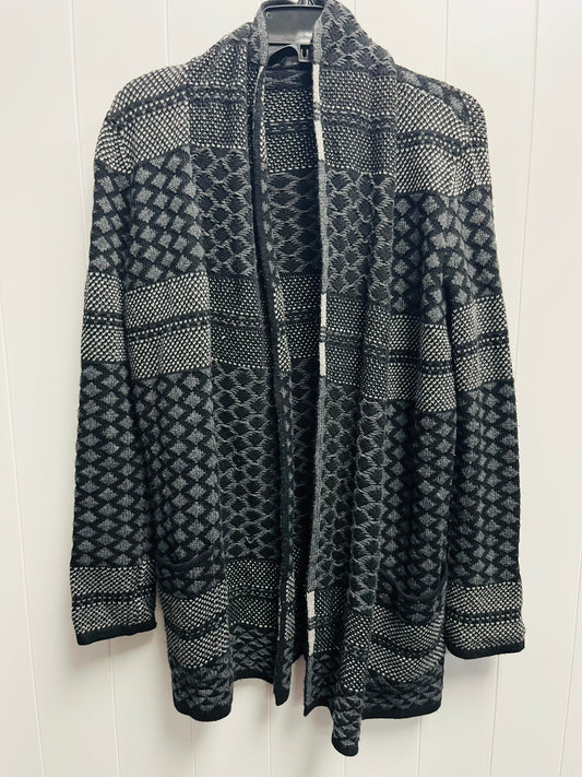 Sweater Cardigan By Bcbgmaxazria In Black & Grey, Size: S