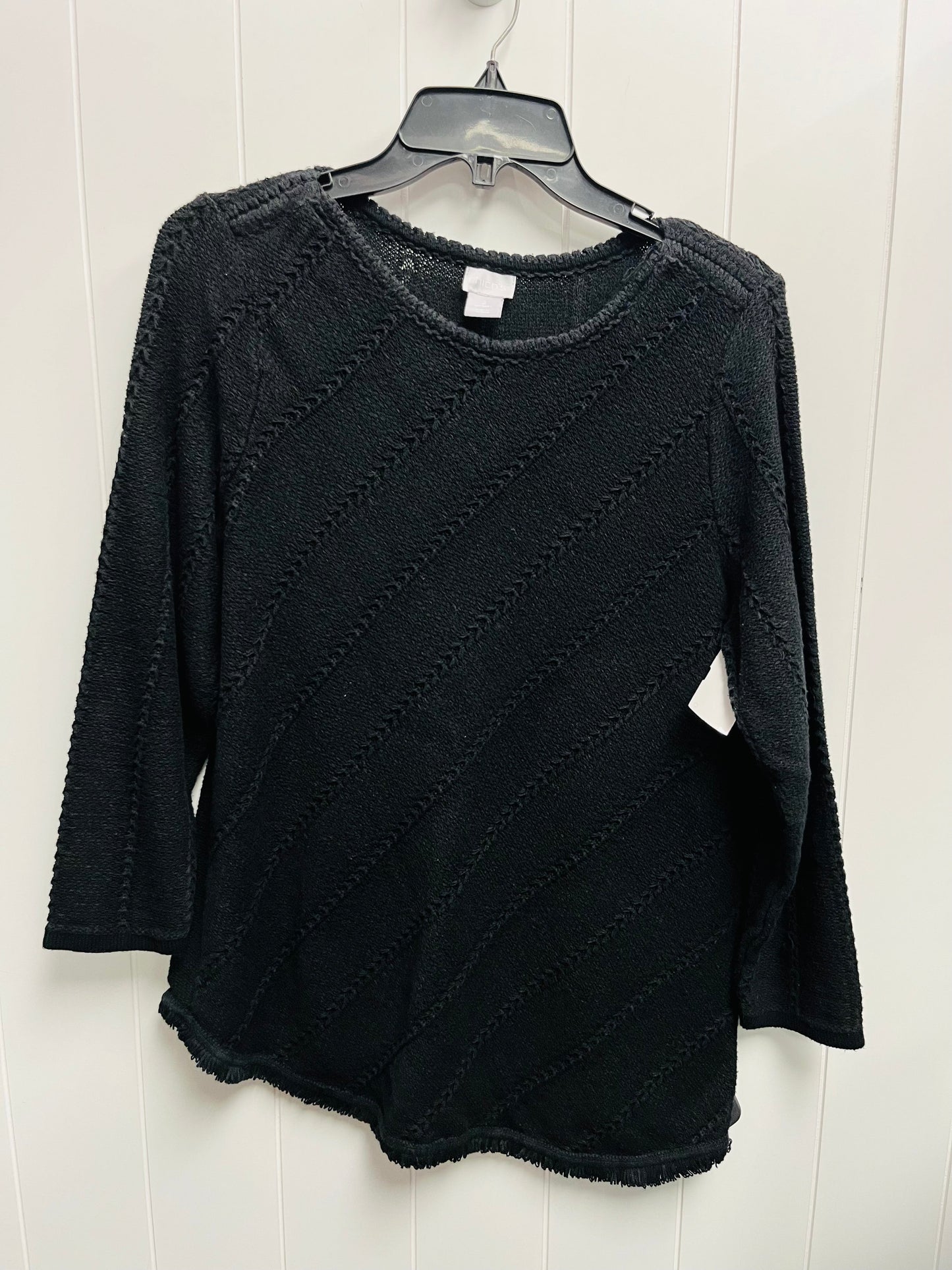 Top Long Sleeve By Chicos In Black, Size: L