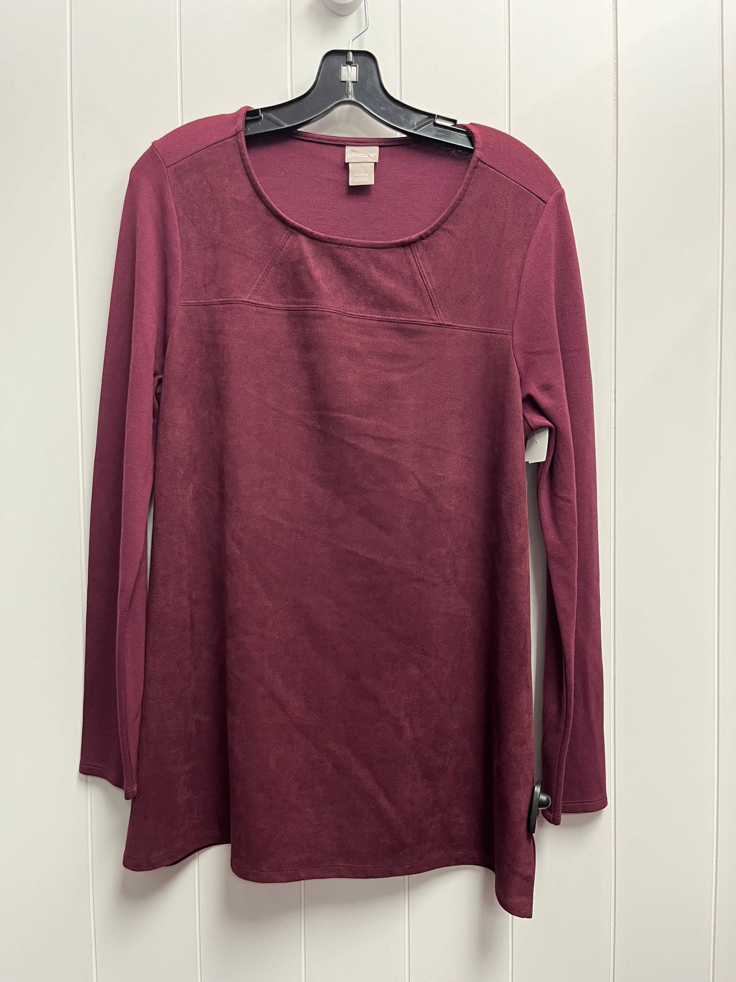 Top Long Sleeve By Chicos In Red, Size: M