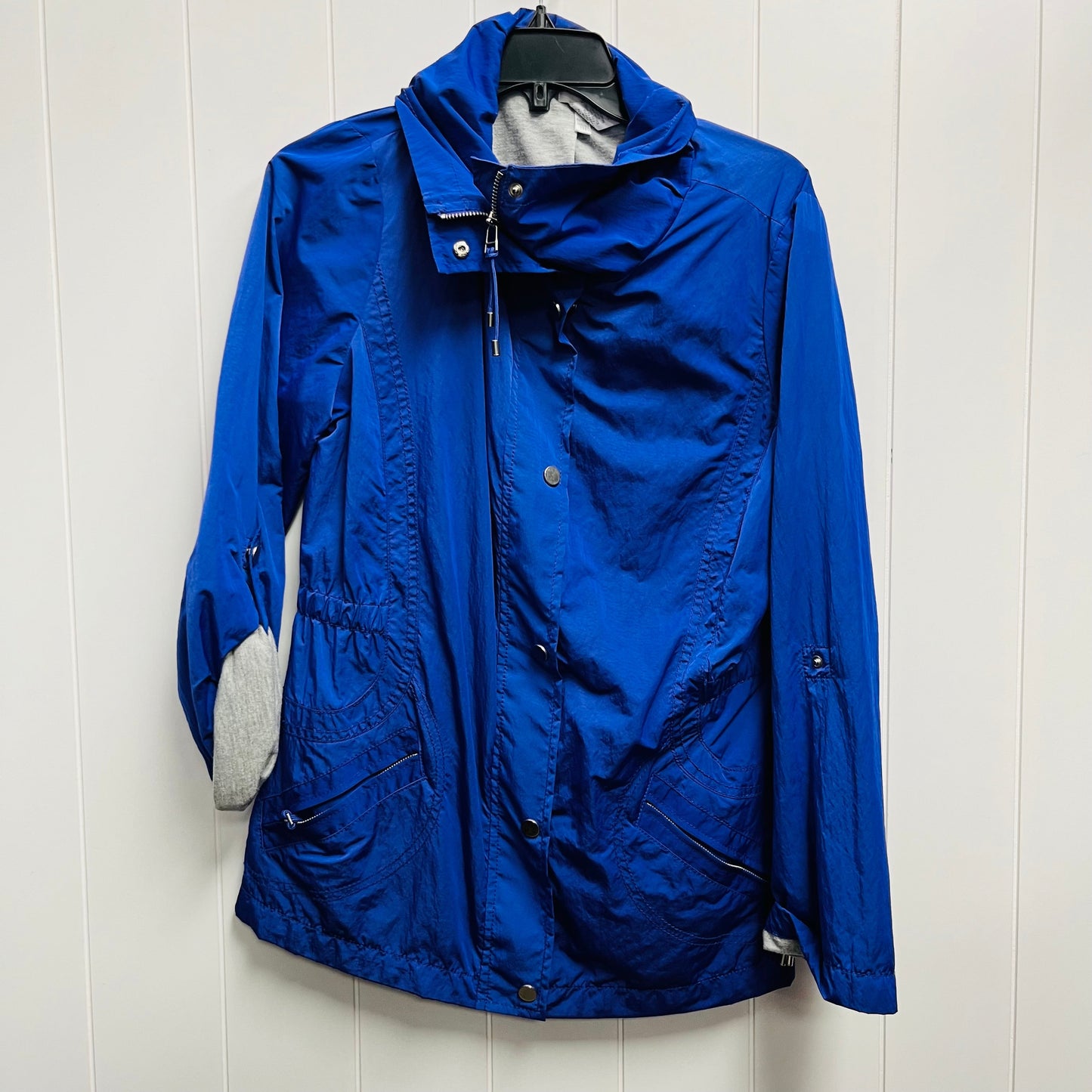 Blue Jacket Windbreaker Chicos, Size M