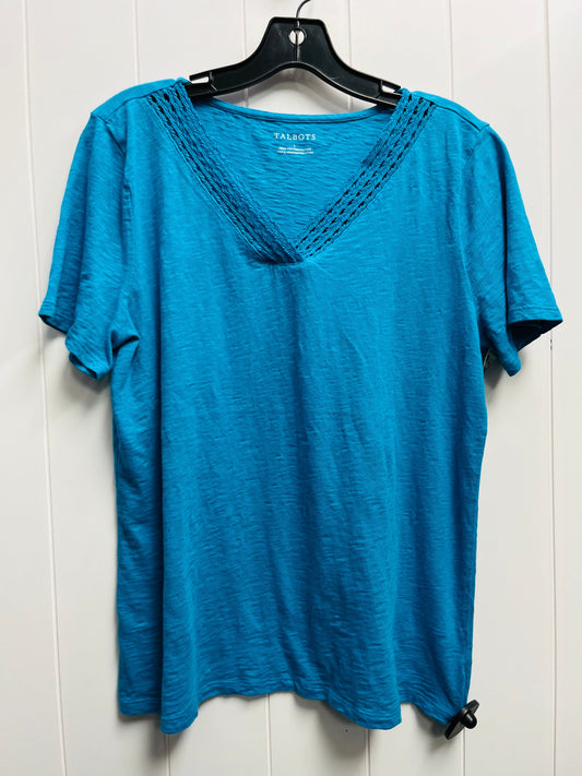 Top Short Sleeve By Talbots In Blue, Size: L