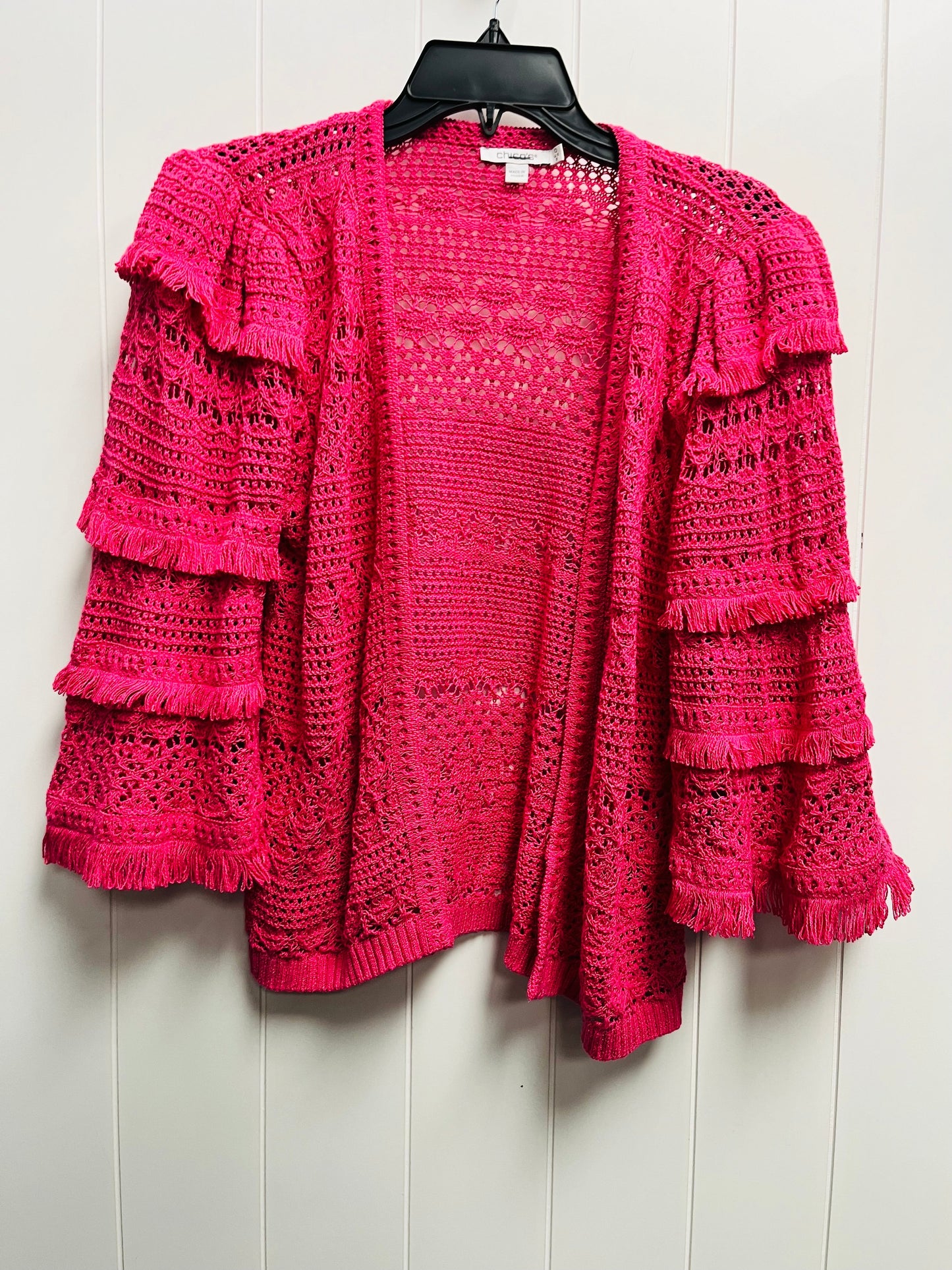 Cardigan By Chicos In Pink, Size: S