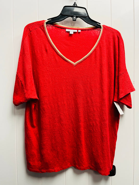 Top Short Sleeve By Chicos In Red, Size: Xl