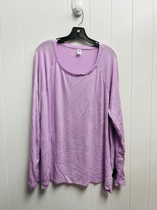 Top Long Sleeve By Old Navy In Purple, Size: Xl