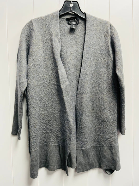 Sweater Cardigan By Tahari By Arthur Levine In Grey, Size: M