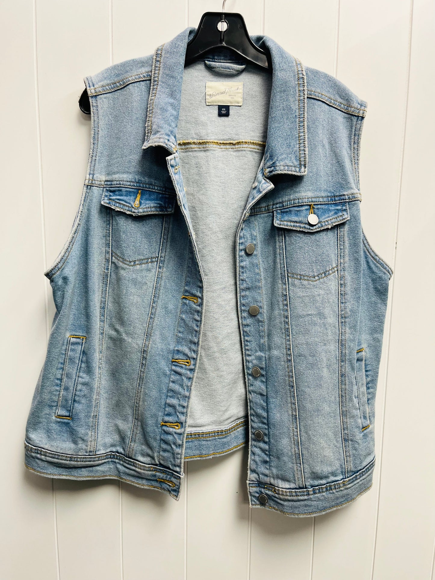 Vest Other By Universal Thread In Blue Denim, Size: Xxl