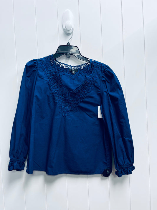 Top Long Sleeve By J. Crew In Navy, Size: Xs