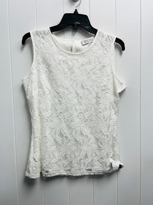 White Top Sleeveless Kasper, Size Xs