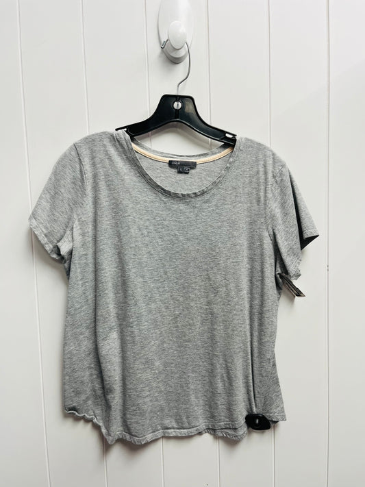 Top Short Sleeve By Vince In Grey, Size: L