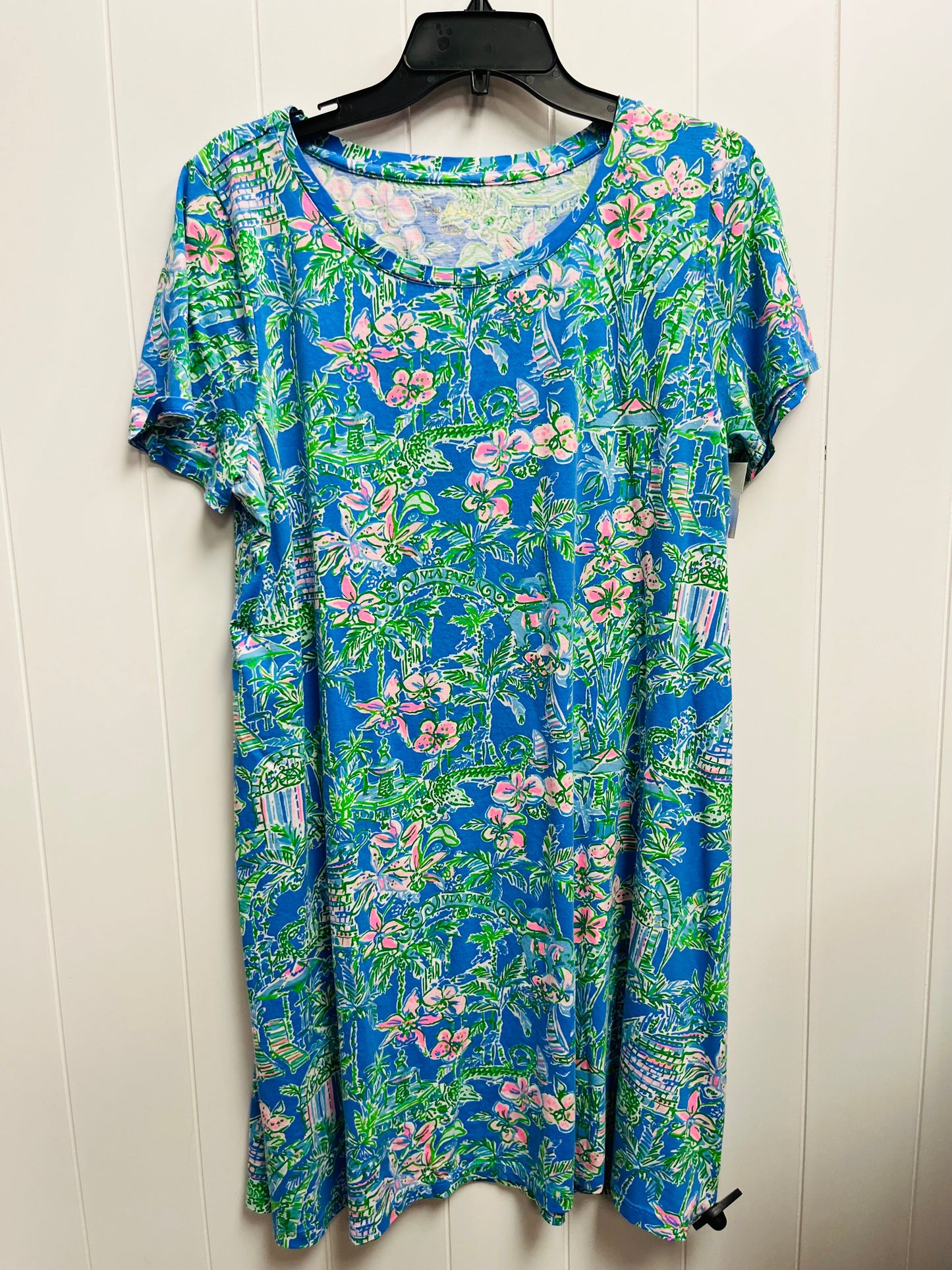 Dress Designer By Lilly Pulitzer In Blue & Pink, Size: Xl