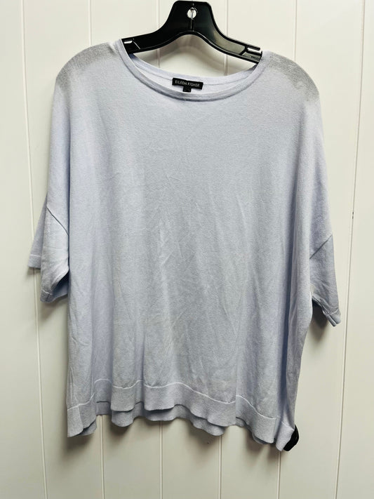 Top Short Sleeve By Eileen Fisher In Blue, Size: L