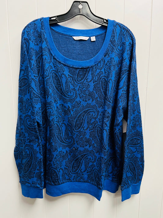 Top Long Sleeve By Isaac Mizrahi Live Qvc In Blue, Size: Xl