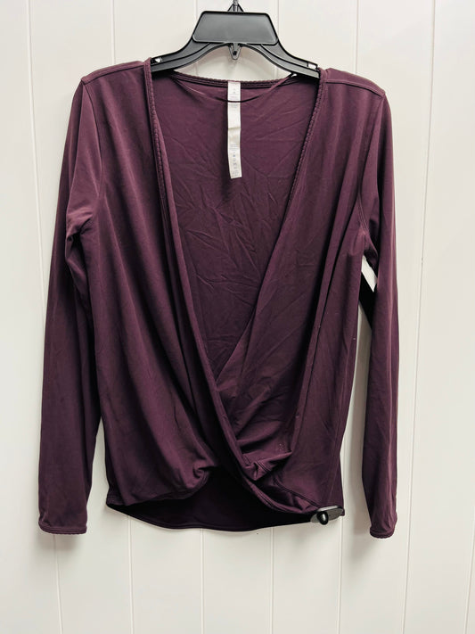 Athletic Top Long Sleeve Crewneck By Lululemon In Maroon, Size: 8