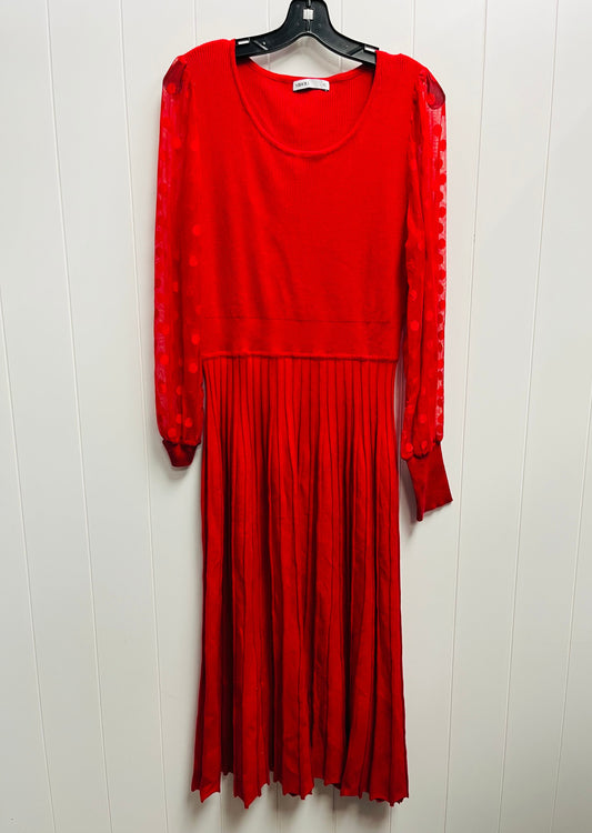 Dress Sweater By miholl In Red, Size: Xl