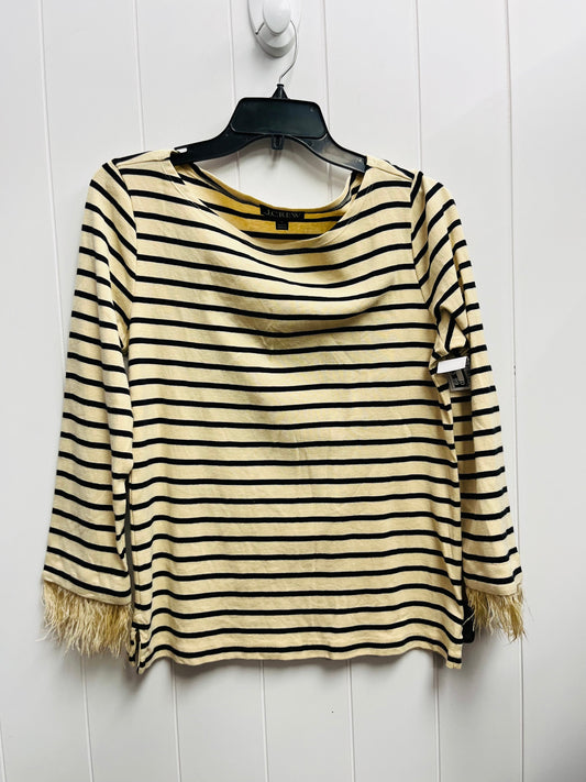 Top Long Sleeve By J. Crew In Black & Cream, Size: S