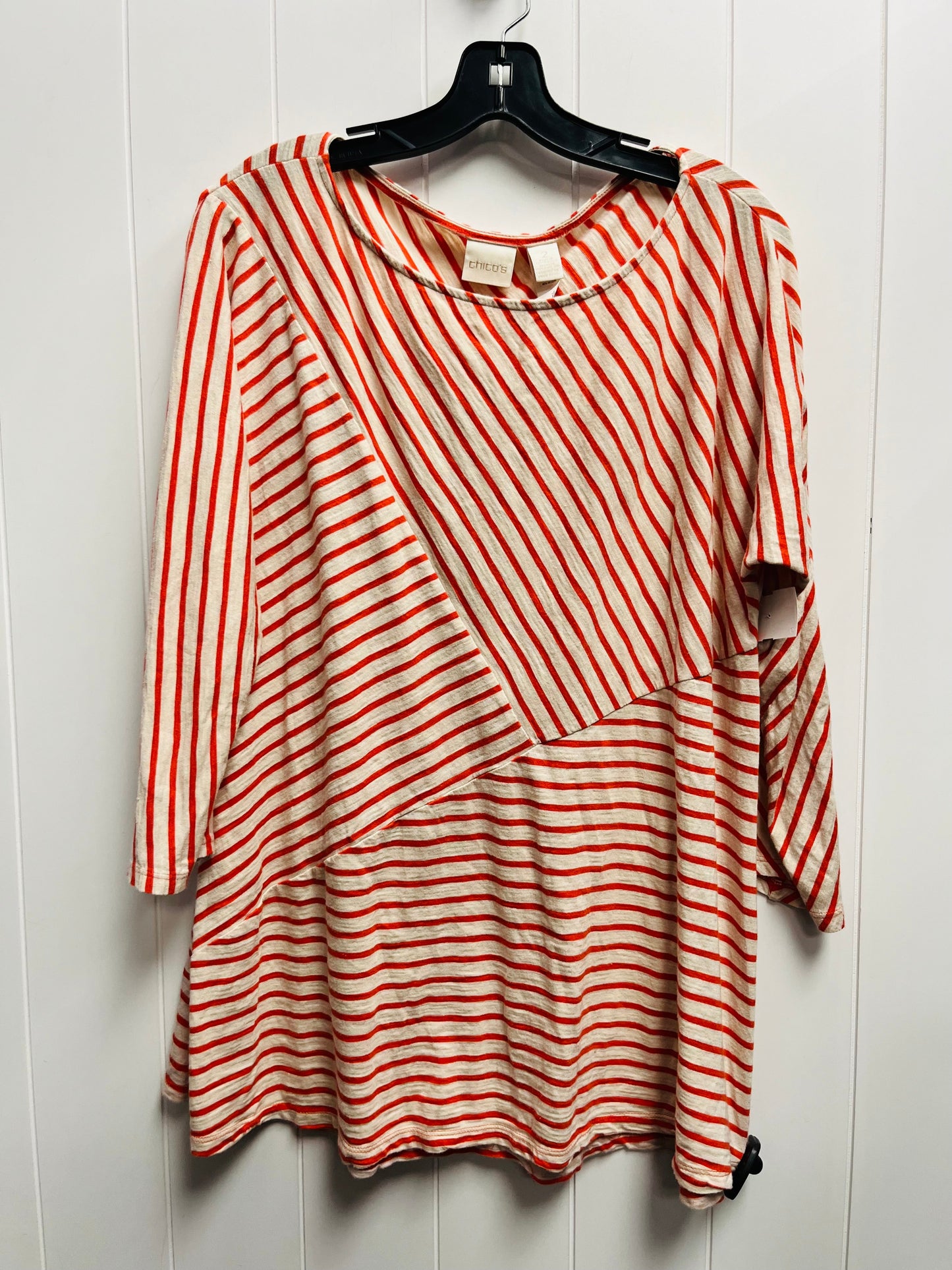 Top Long Sleeve By Chicos In Orange, Size: L