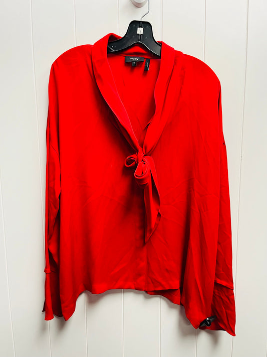 Blouse Long Sleeve By Theory  Size: M