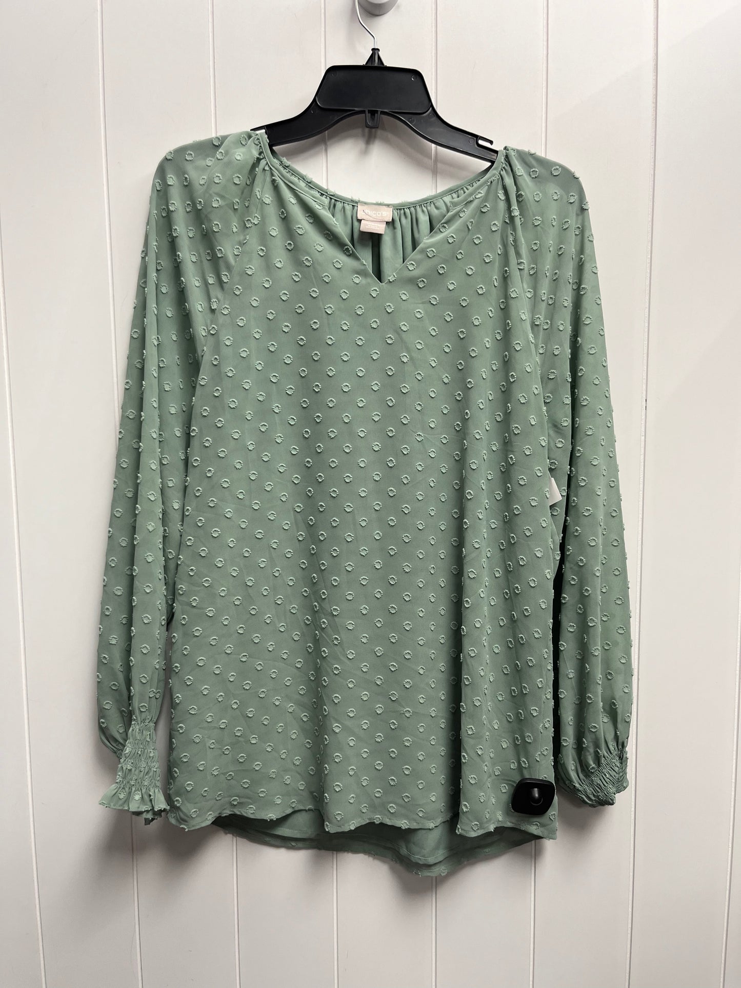 Top Long Sleeve By Chicos In Green, Size: 8