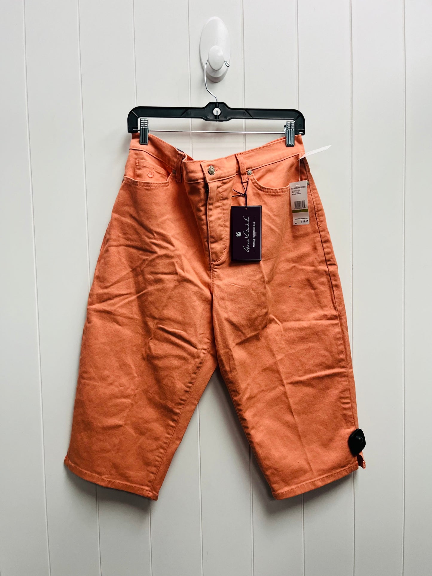 Orange Capris Gloria Vanderbilt, Size 14