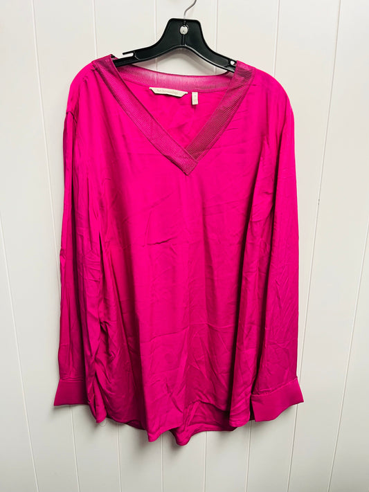 Top Long Sleeve By Soft Surroundings In Pink, Size: 1x