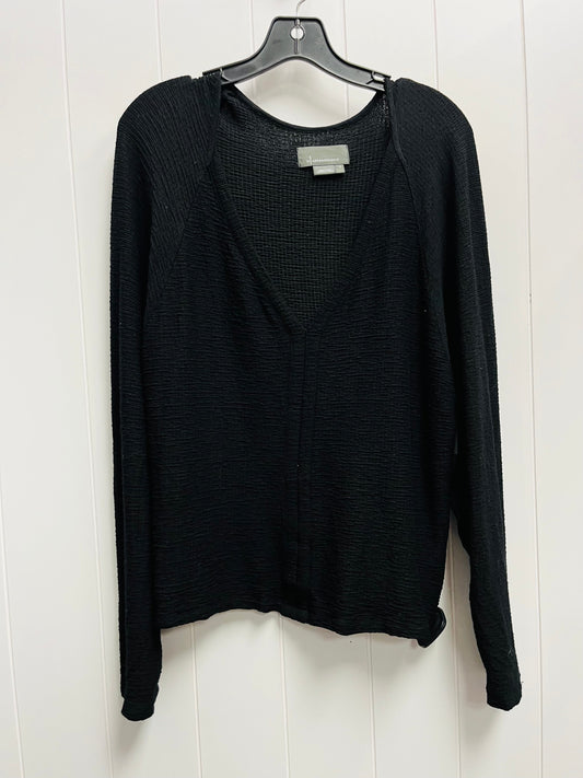 Top Long Sleeve By Anthropologie In Black, Size: M